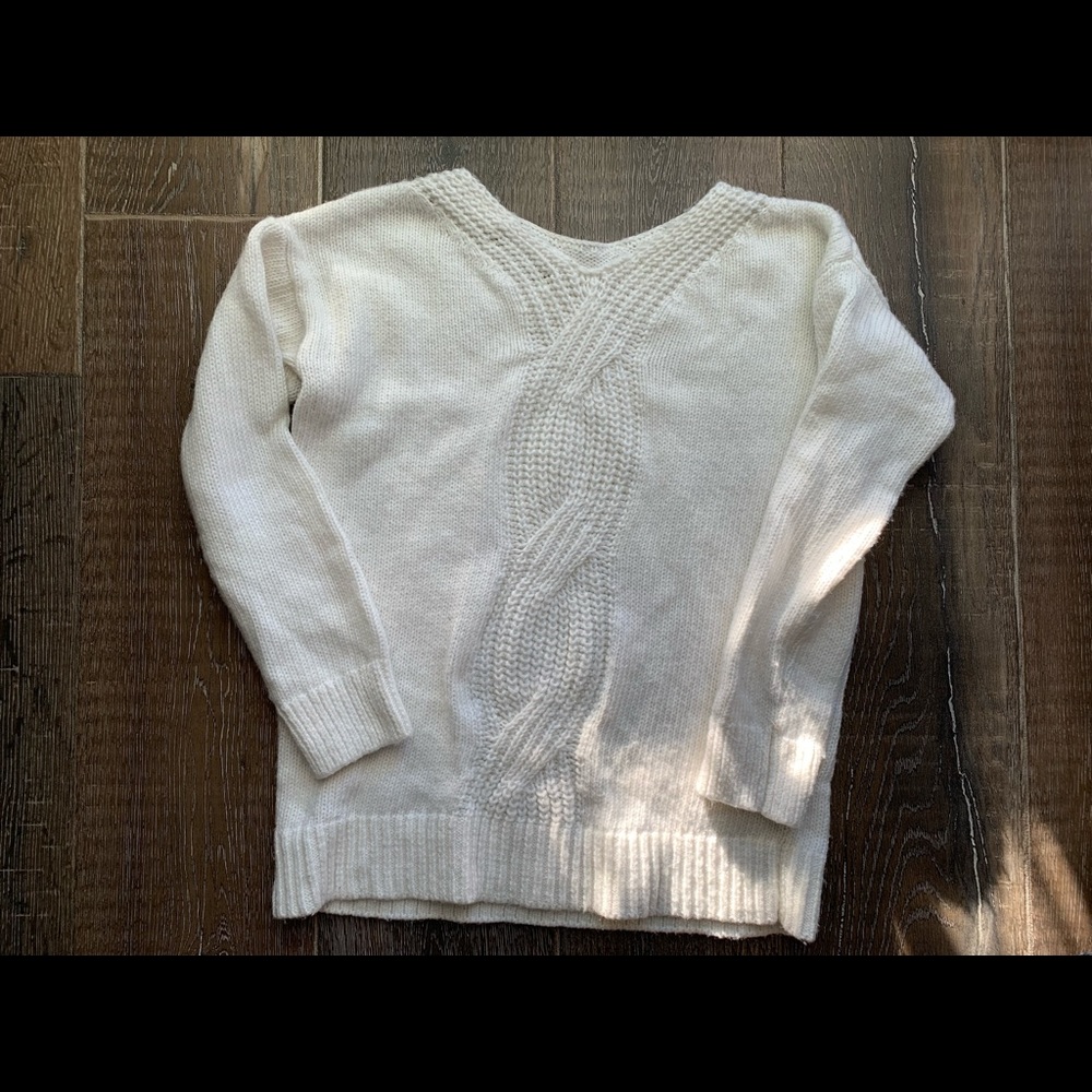 Loft white chunky sweater